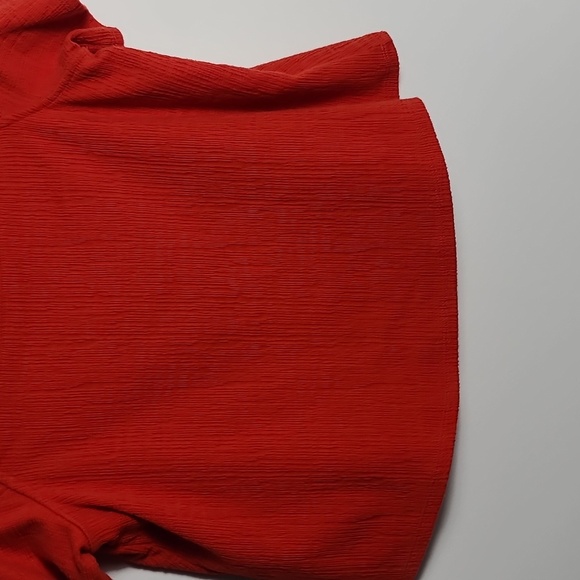 MADEWELL Cold Shoulder Skylark Cotton Blend Red Swing Top Size XS - Picture 5 of 13